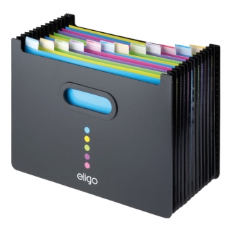 Snopake Eligo Desk Expander 13 Part Landscape Black [Sk17244]